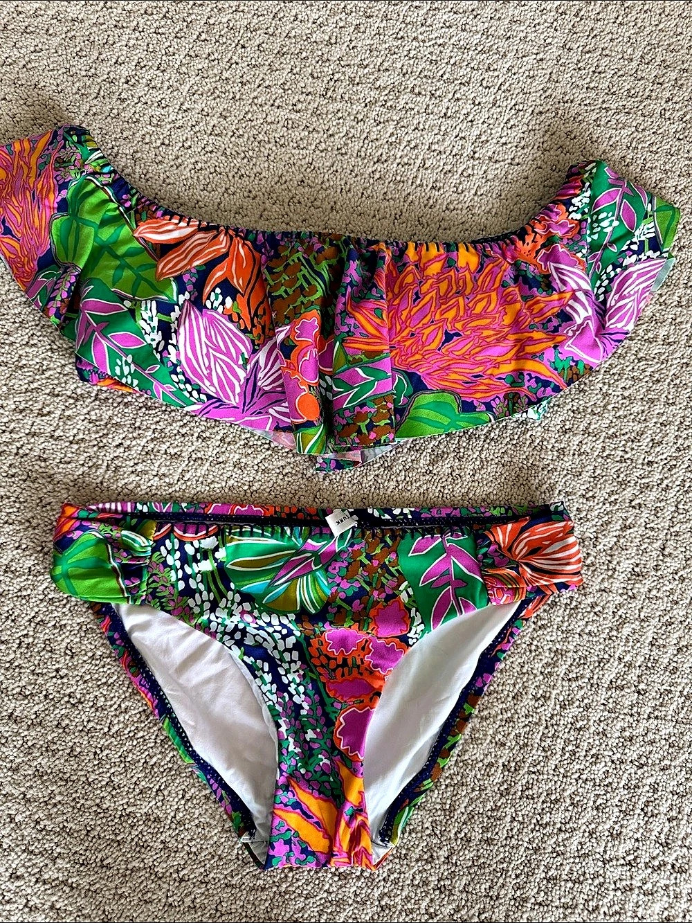 NWOT Trina Turk  Floral Ruffle Bikini Set Size 4